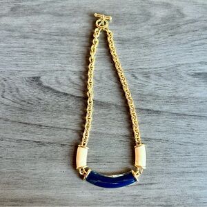 Monet Elegant Gold and Blue Necklace
